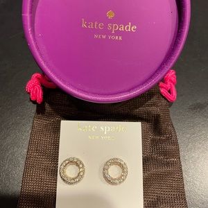 Kate Spade 14k Gold Filled rhinestone wreath like earrings